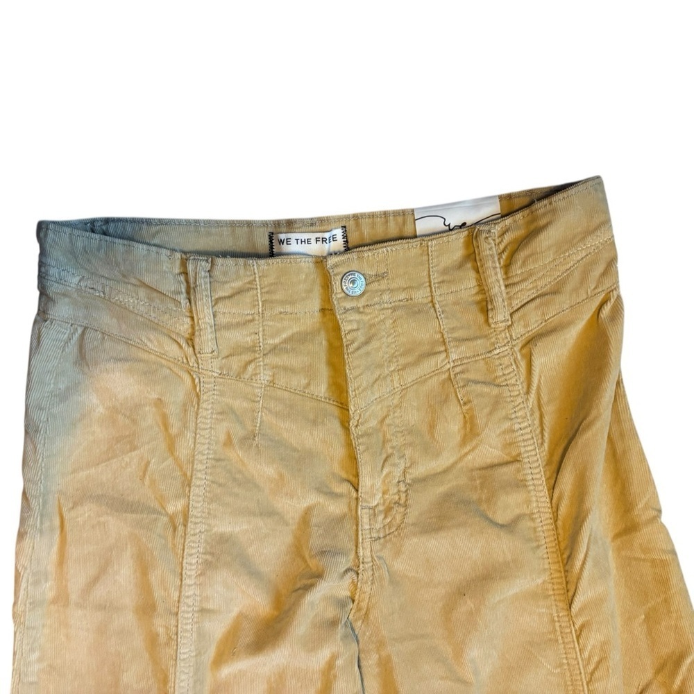NWT We The Free People Libre Wide Leg Cord Jeans Sand Tan Beige Size 30 - Picture 7 of 10